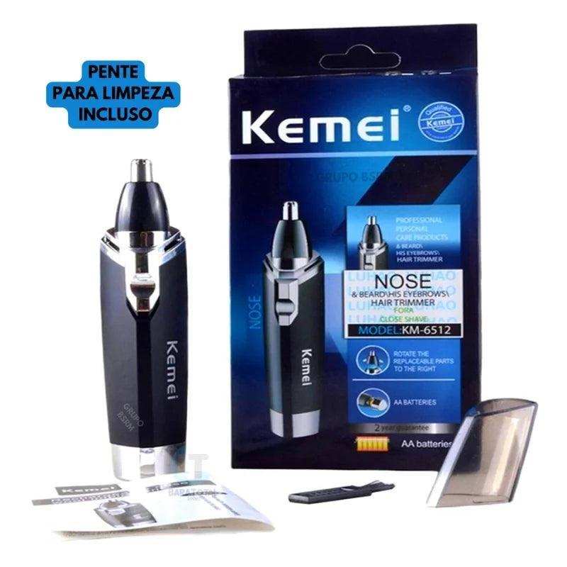 Máquina Aparadora Profissional | Remove Pelos do Nariz e Ouvido Prático Fácil | Saúde Higiene Beleza Uso Pessoal Kemei-Km-6512 - Leão Shop
