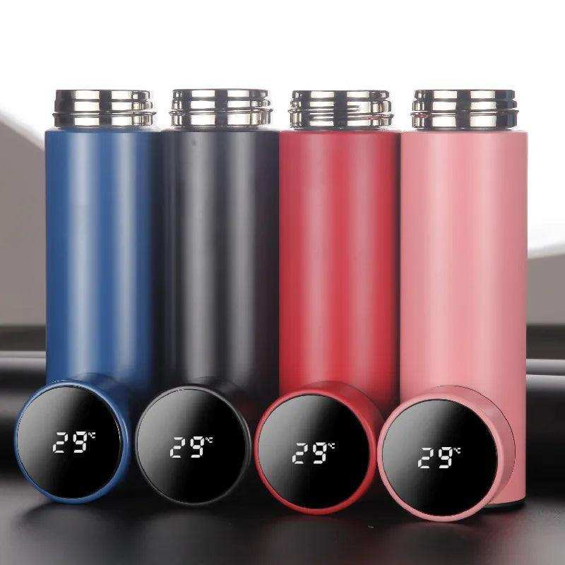 Garrafa Térmica 500ml Com Led Temperatura Inox Agua Café Display Digital - Leão Shop