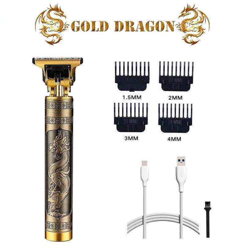 Maquininha para cortar Cabelo, Barba e Pelos - Gold Dragon - Leão Shop