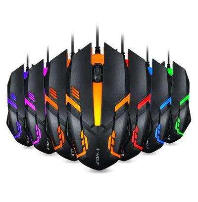Alfa-usb mouse para gamer, 3200dpi, led rgb, para fio - Leão Shop