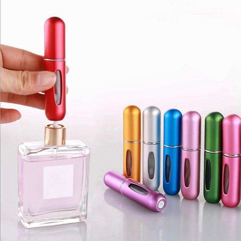 Refil de perfume portátil e recarregável - com spray - Leão Shop