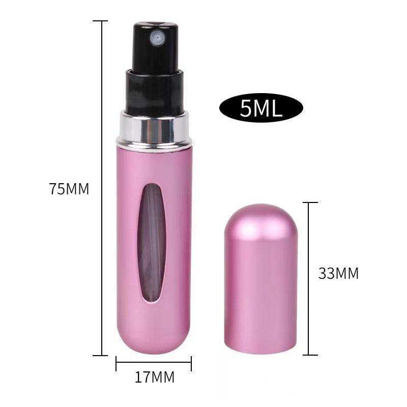 Refil de perfume portátil e recarregável - com spray - Leão Shop