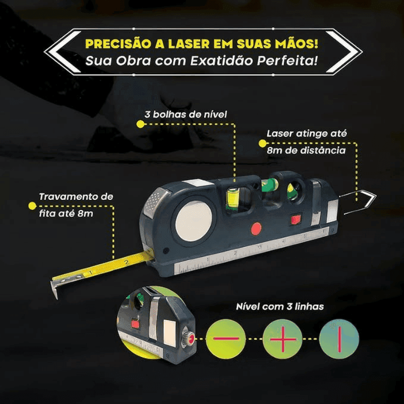 Nível Laser Profissional Trena Level - Leão Shop