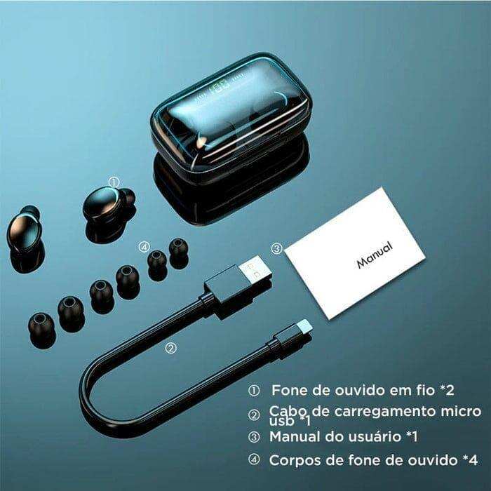 AlfaPods Pro Fone Bluetooth à Prova D'água 5.0 - Leão Shop