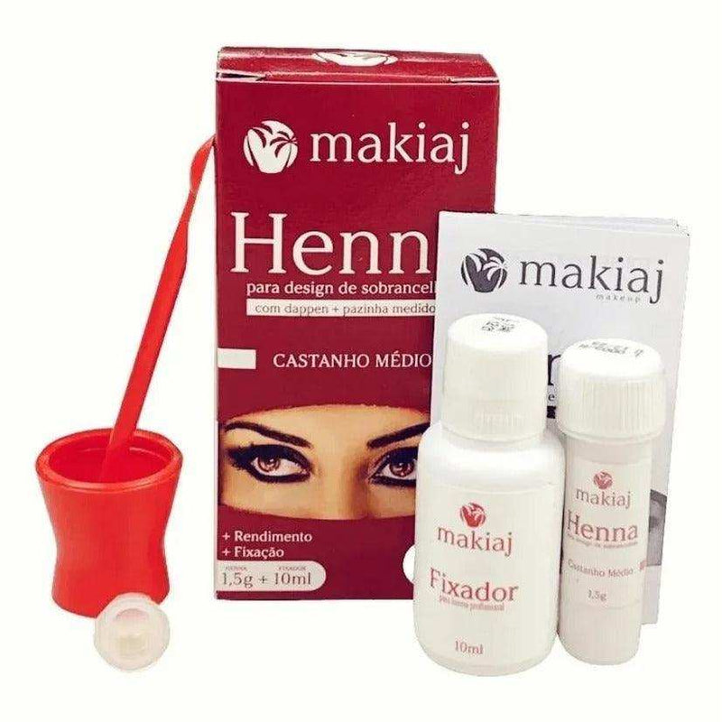 Henna para Design de Sobrancelha Profissional Makiaj - Leão Shop