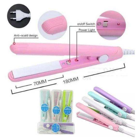 Mini Chapinha Prancha De Cabelo Portátil Com Case - Leão Shop