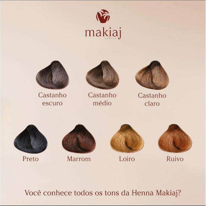 Henna para Design de Sobrancelha Profissional Makiaj - Leão Shop